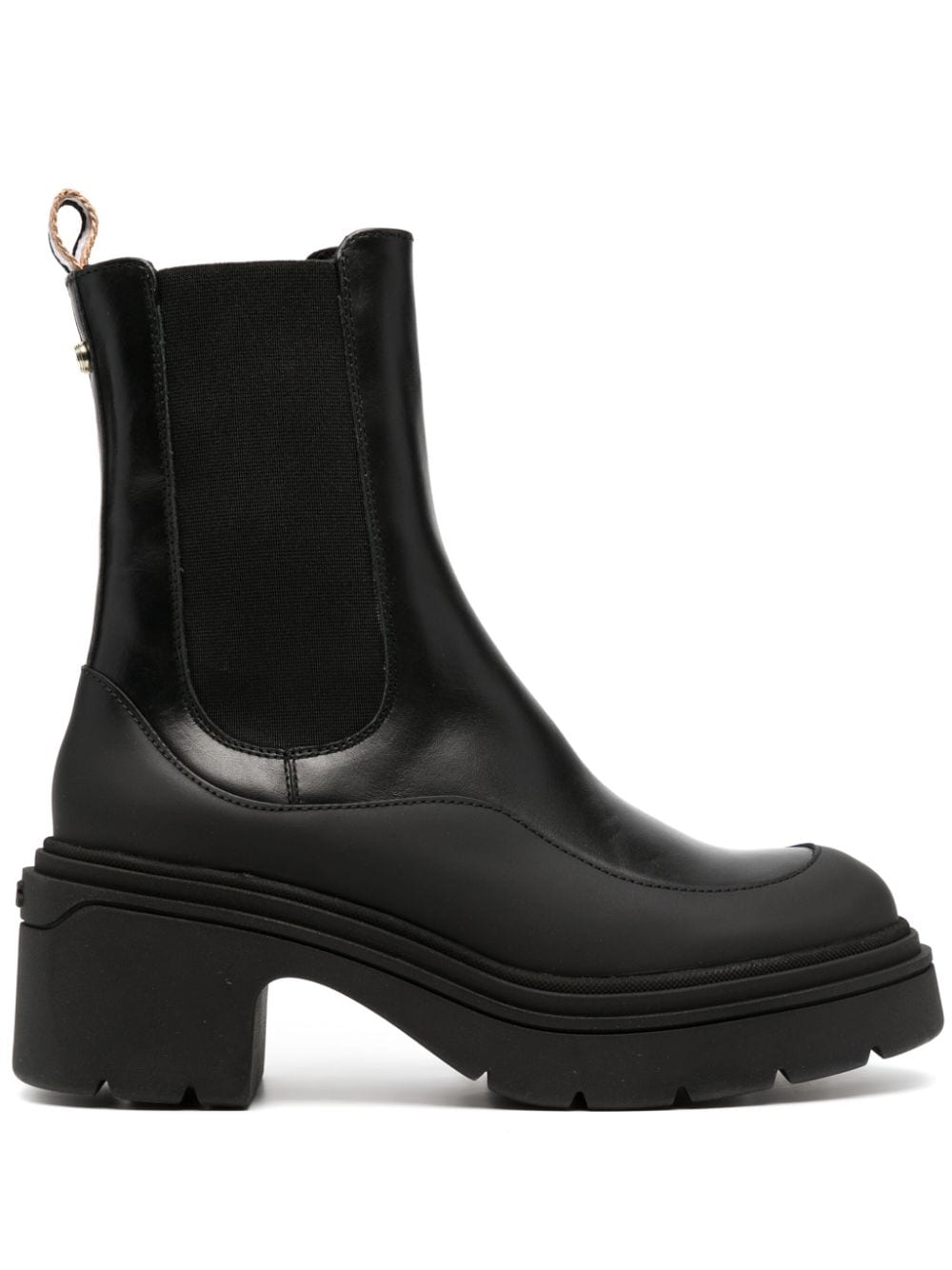 Hugo Boss Panelled 85mm Leather Chelsea Boots In Schwarz