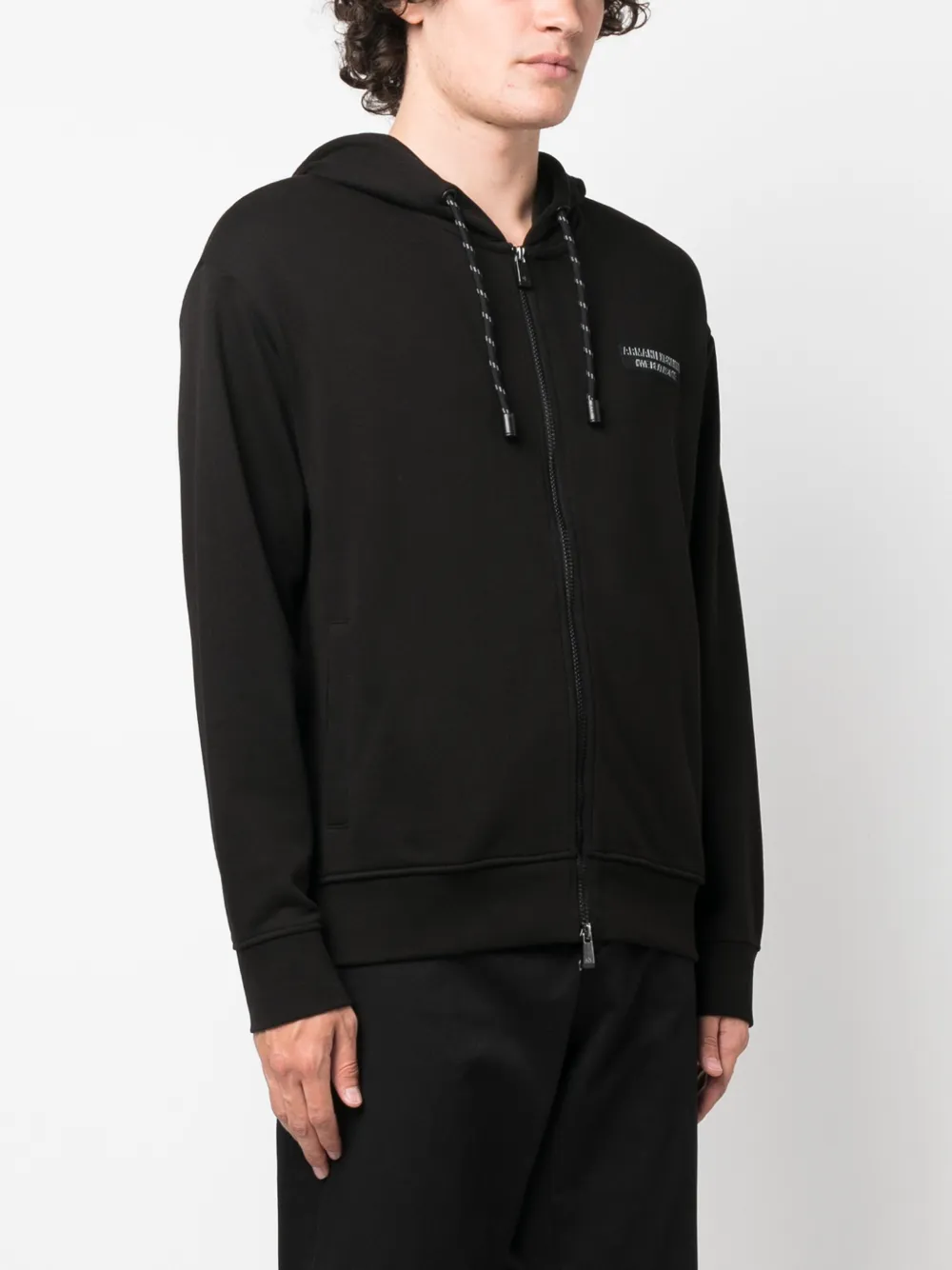 Armani Exchange logo-print zip-up Hoodie - Farfetch