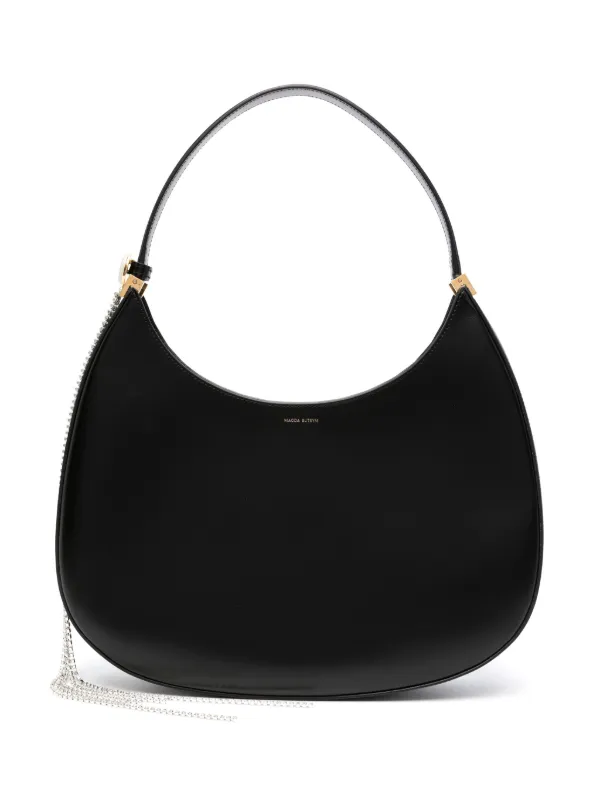 Magda Butrym Medium Vesna Leather Shoulder Bag in Black