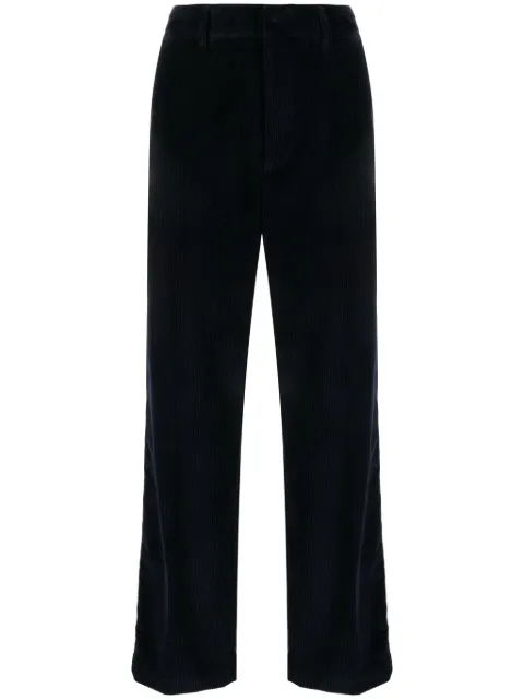 Palm Angels crochet-stripe cotton corduroy trousers