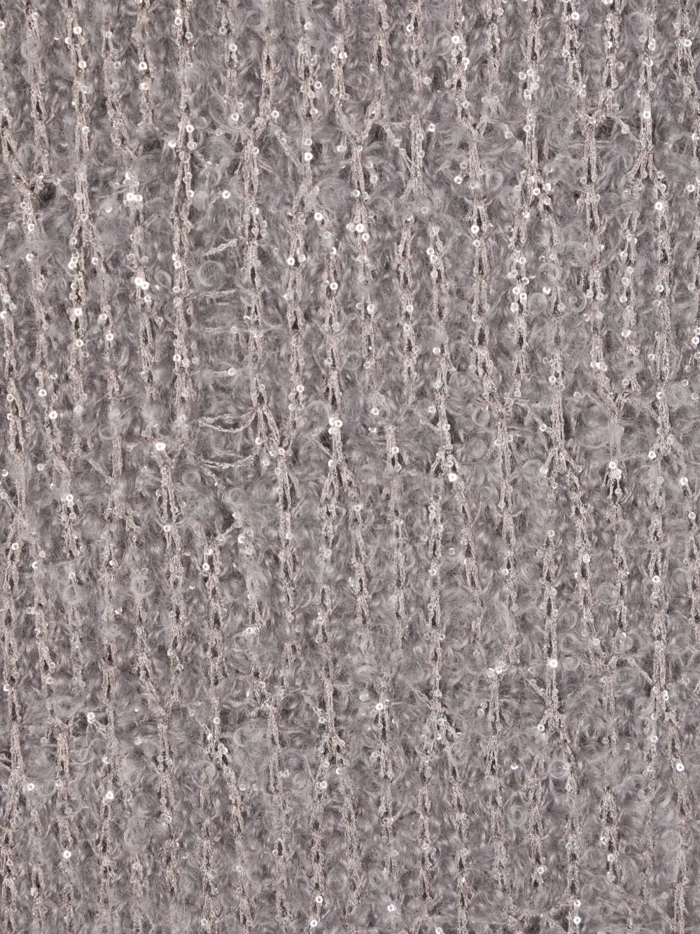 Fabiana Filippi paillette chunky ribbed-knit scarf - Grijs