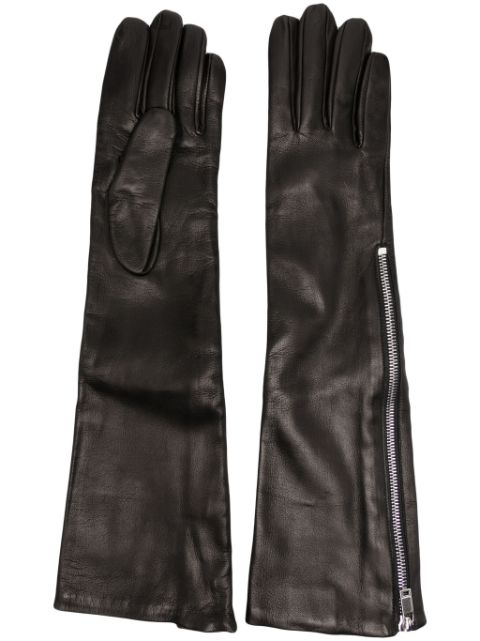 Jil Sander zip-up leather gloves