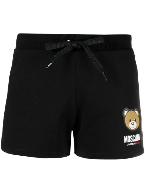 Moschino logo-patch drawstring cotton short