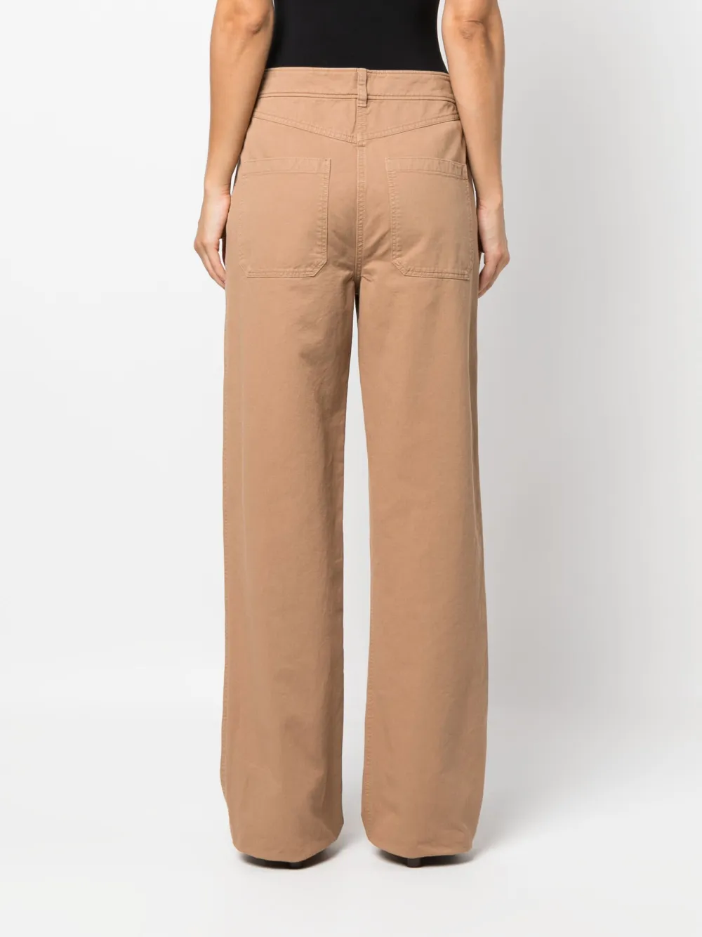 Burberry Branley High Waist Pants In Braun