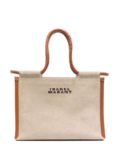 ISABEL MARANT Toledo logo-embroidered tote bag Women