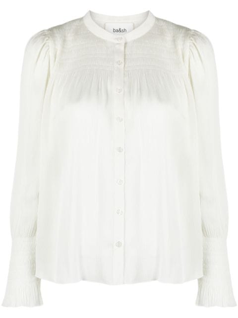 Ba&Sh round-neck long-sleeve blouse
