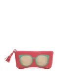 Sarah Chofakian sunglasses-print leather case - Red