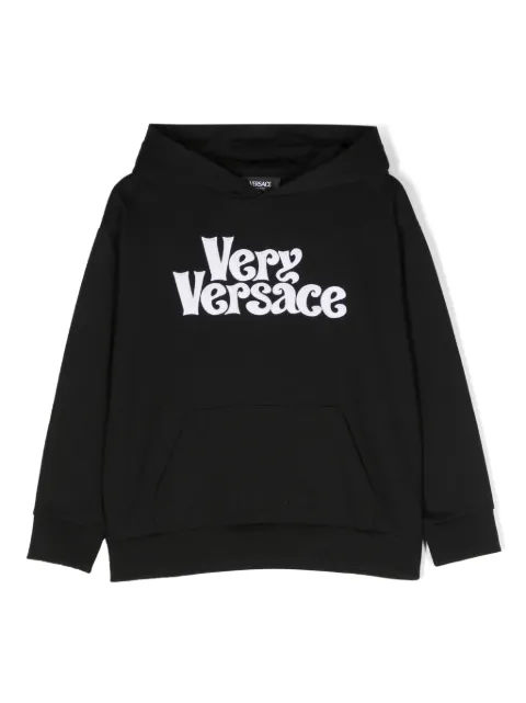 Versace Kids logo-print cotton hoodie 