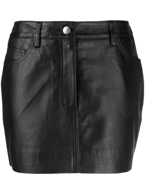 REMAIN leather straight miniskirt