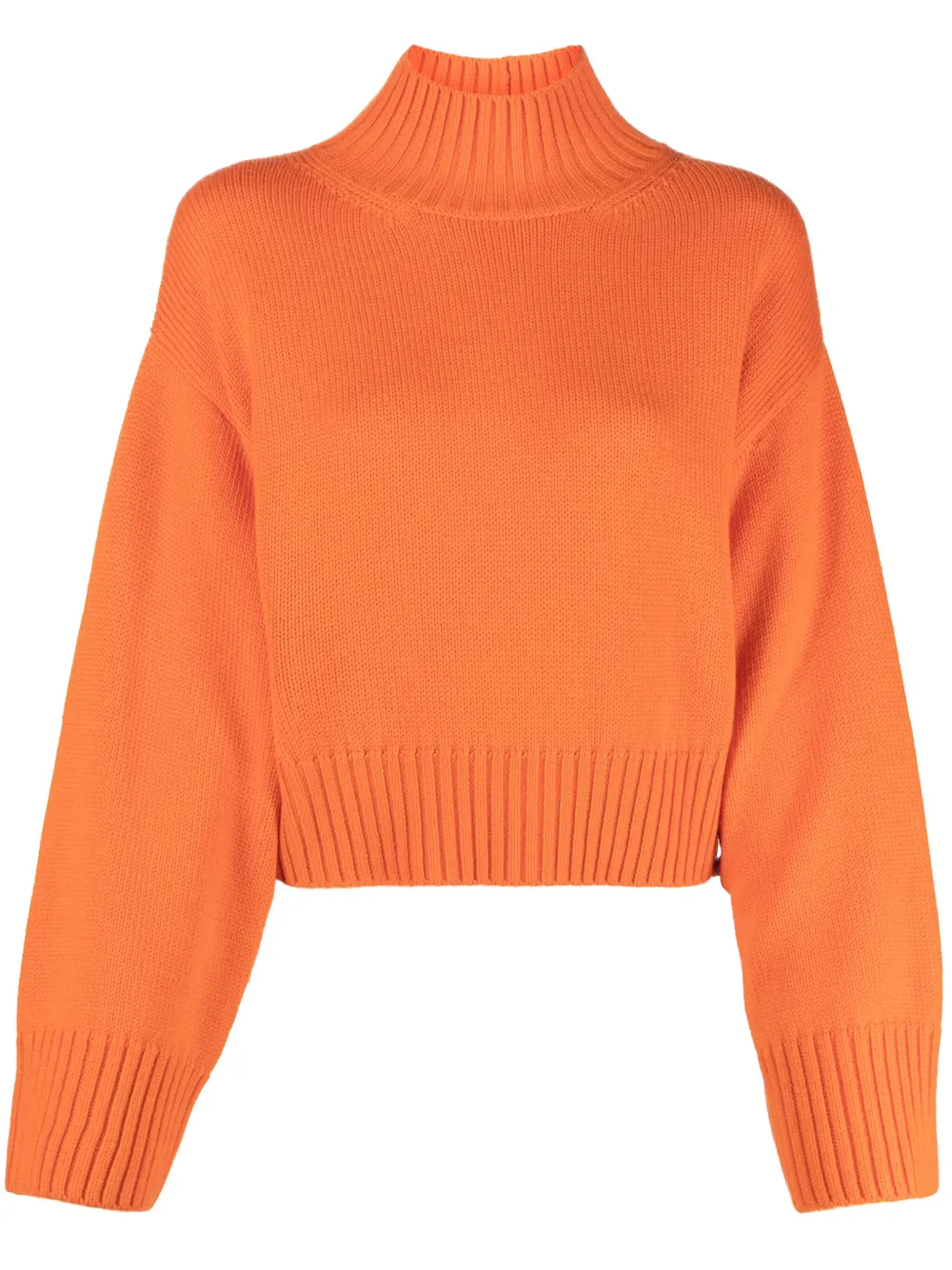 Fabiana Filippi High-neck Ribbed-knit Jumper In Orange