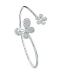 David Morris 18kt white gold Pixie diamond bangle - Silver