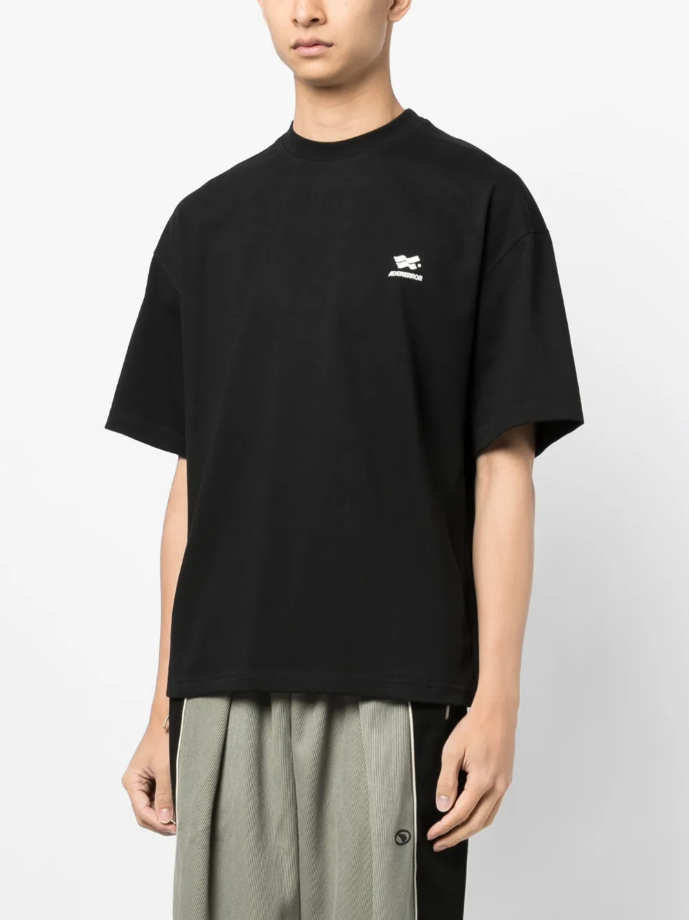 Shop Ader Error Logo-print Crew-neck T-shirt In Black