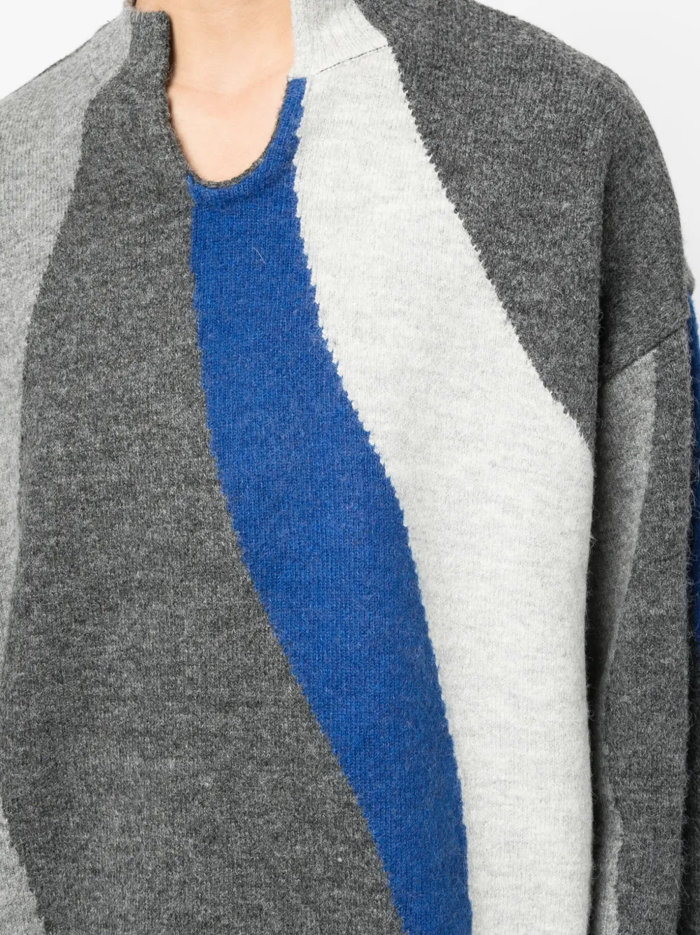 Ader Error Brushed-effect Drop Shoulder Jumper In 灰色