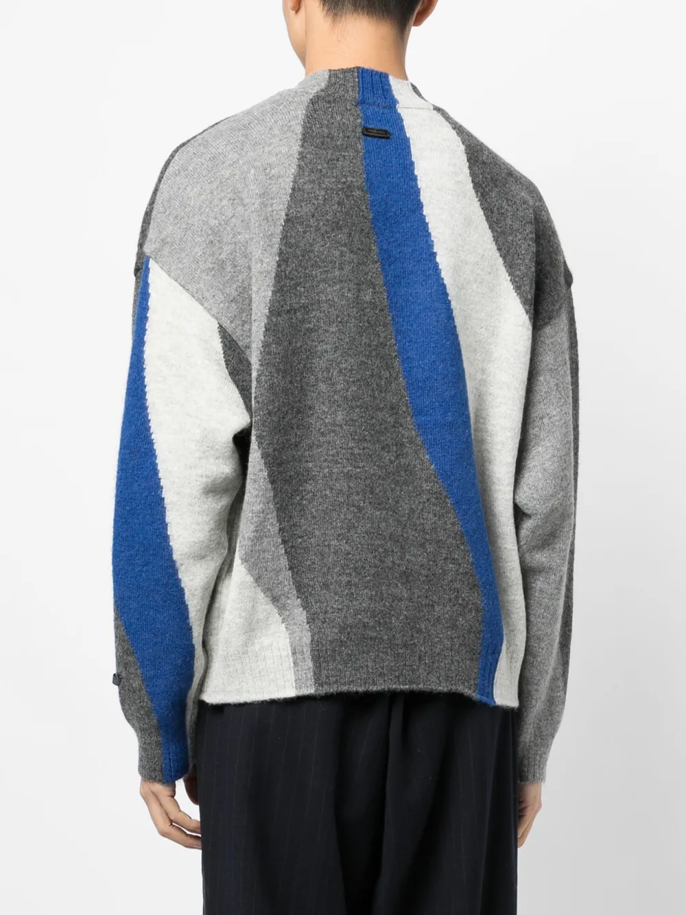 Ader Error Brushed-effect Drop Shoulder Jumper In 灰色