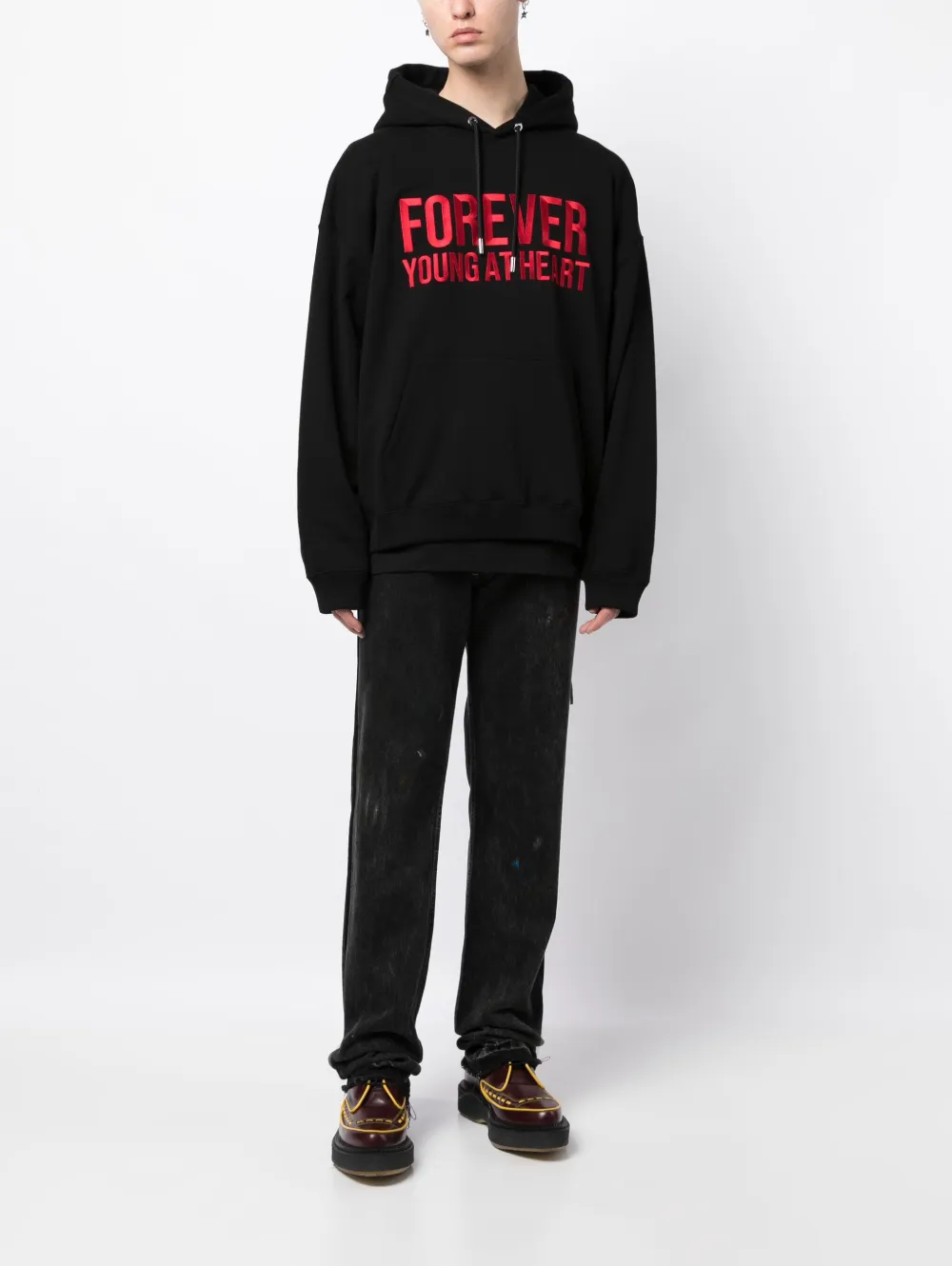 Mastermind Japan Hoodie met geborduurd logo - Zwart