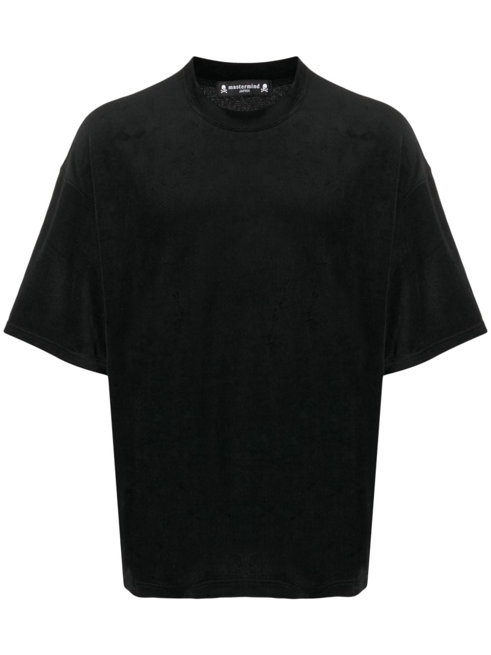 Shop Mastermind Japan Skull-print Velour T-shirt In Black