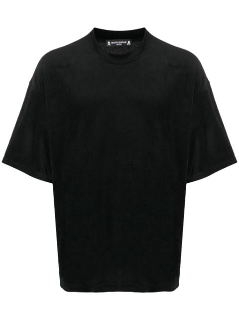 Mastermind Japan playera de velour con calavera estampada