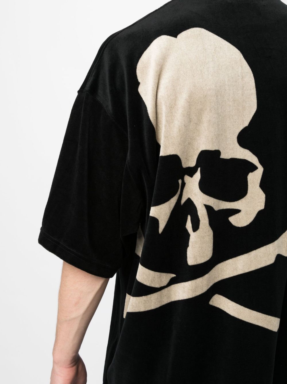 Mastermind Japan T-shirt met doodskopprint Zwart