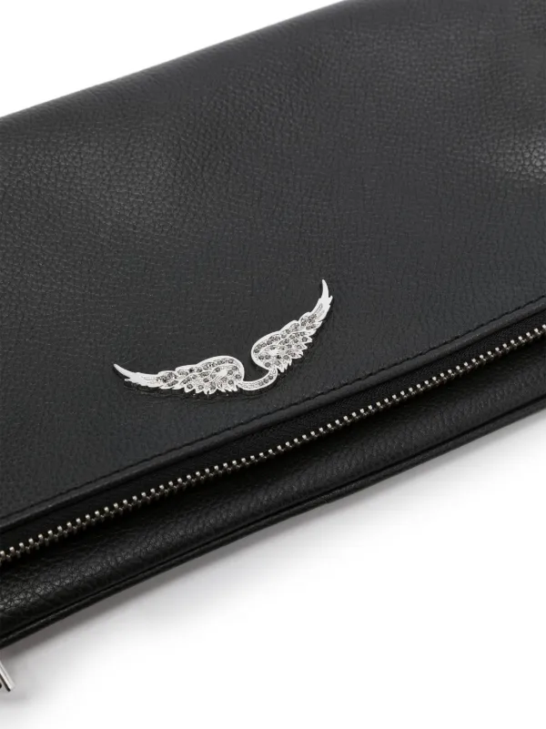 クラッチバッグ Rock Monogram Pouch - Zadig & Voltaire - Leather - Black Rock Pouch Black in Grained Leather | Zadig&Voltaire