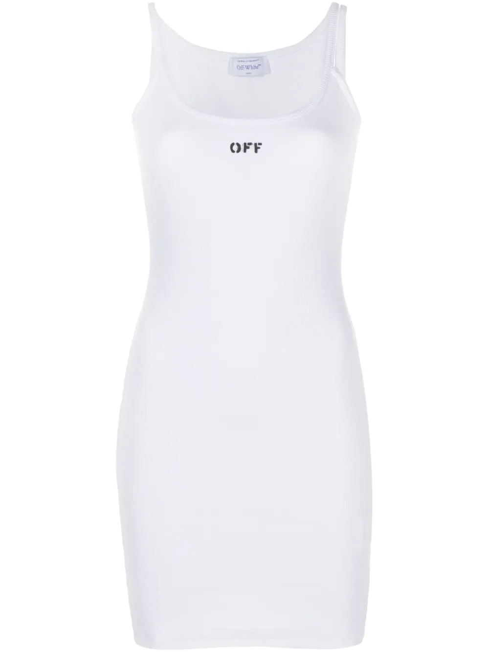 Off-White Off Stamp jersey minidress - Bianco