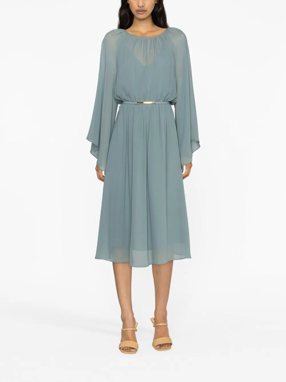 'S Max Mara Zijden midi-jurk - Blauw