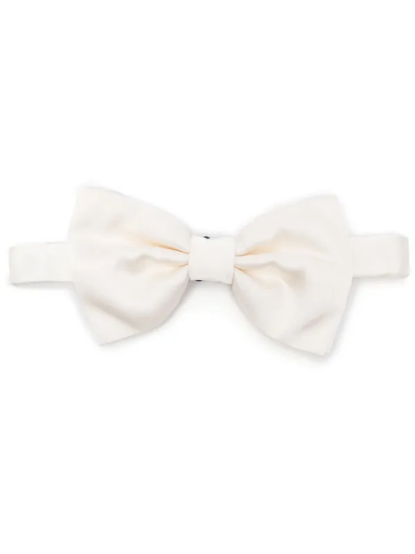Dolce & Gabbana Silk Bow Tie in White