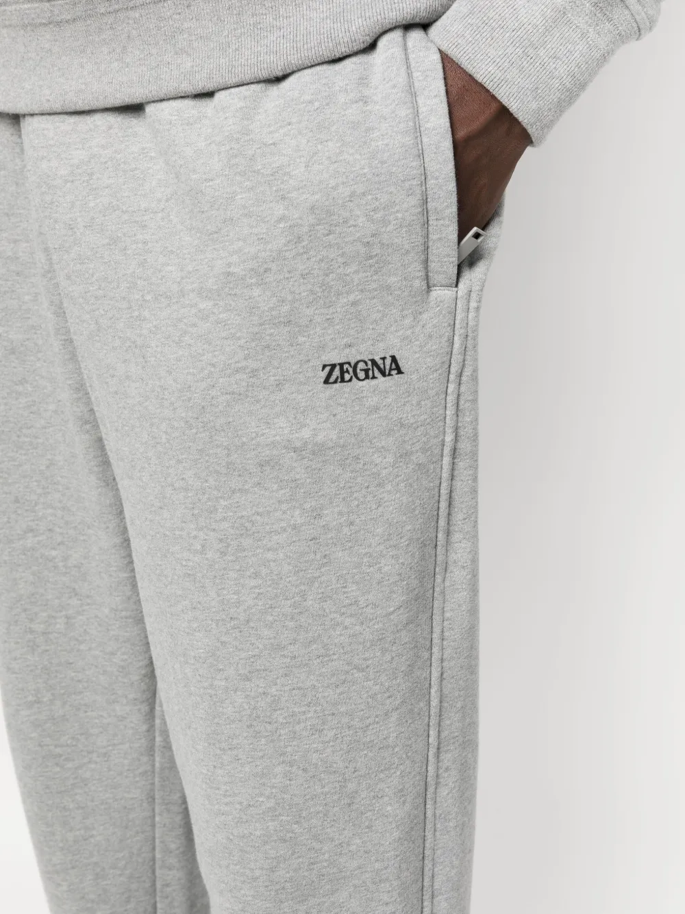 Zegna Trainingsbroek met logo-reliëf Grijs