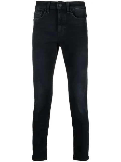 BOSS mid-rise tapered-leg jeans