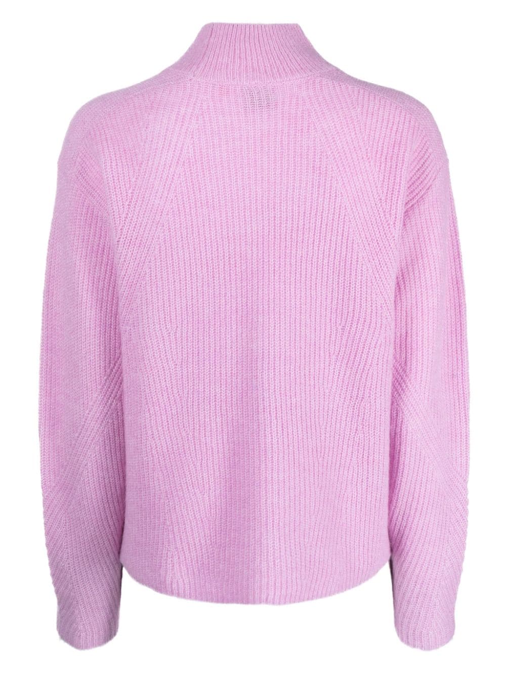 BOSS high-neck ribbed jumper - Paars