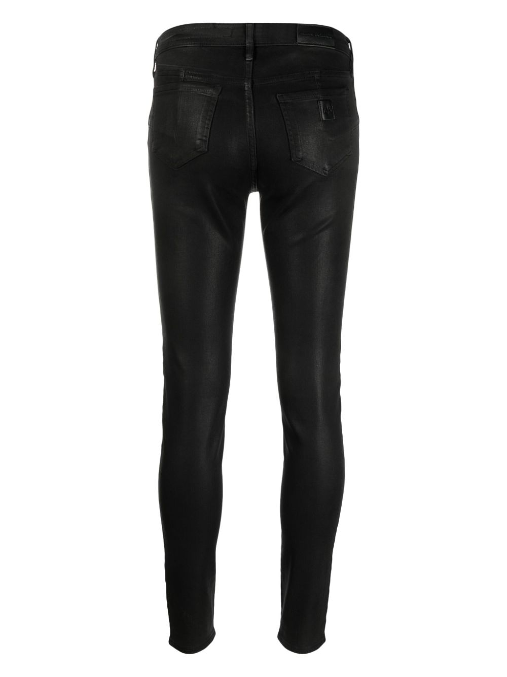 Armani Exchange whiskering-effect skinny jeans - Zwart