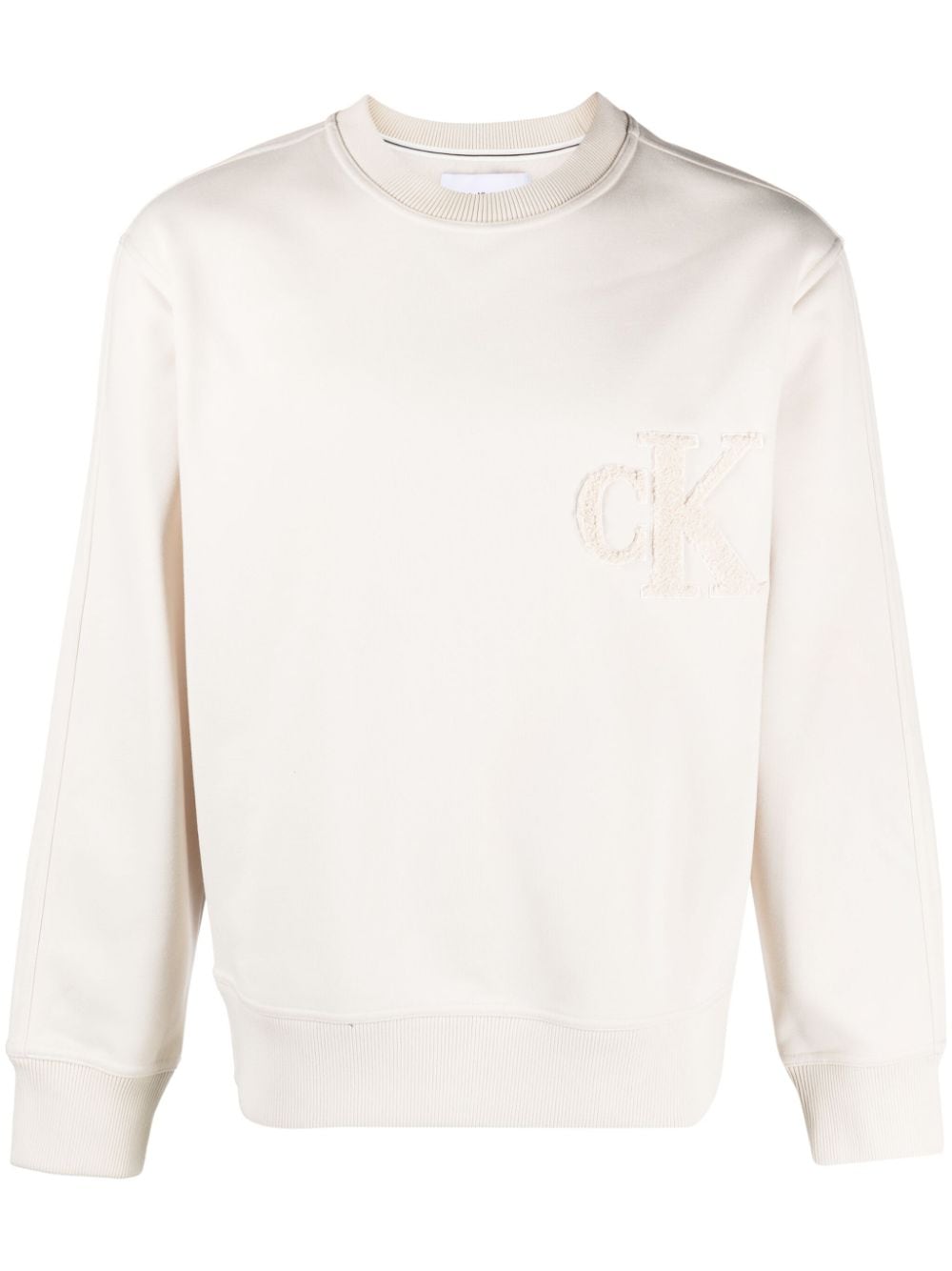 Calvin Klein Jeans logo-patch crew-neck Sweatshirt - Farfetch