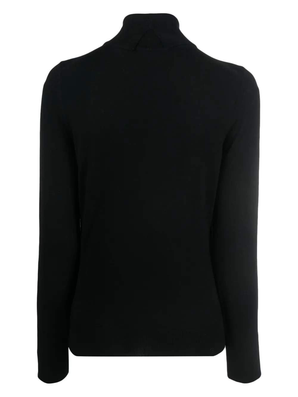 Shop Hugo Boss Roll-neck Virgin Wool Jumper In Schwarz