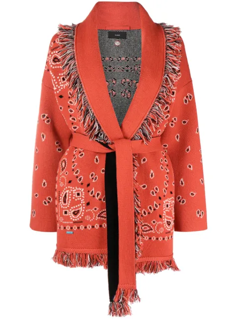 Alanui Bandana-jacquard cashmere cardigan