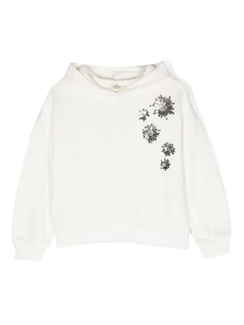 Andorine robe brodée de sequins à capuche