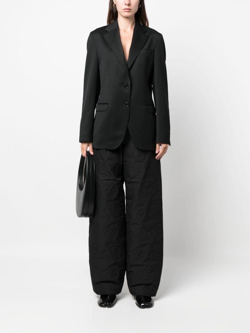 Simone Rocha single-breast notched-lapel blazer - Zwart