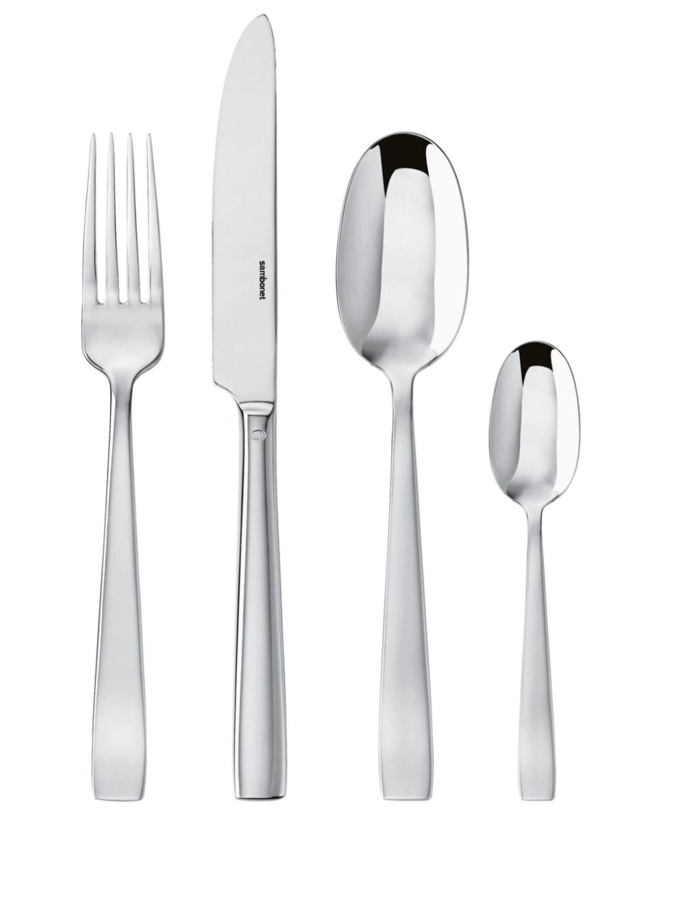 Sambonet Flat Cutlery (set Of 24) In Silber