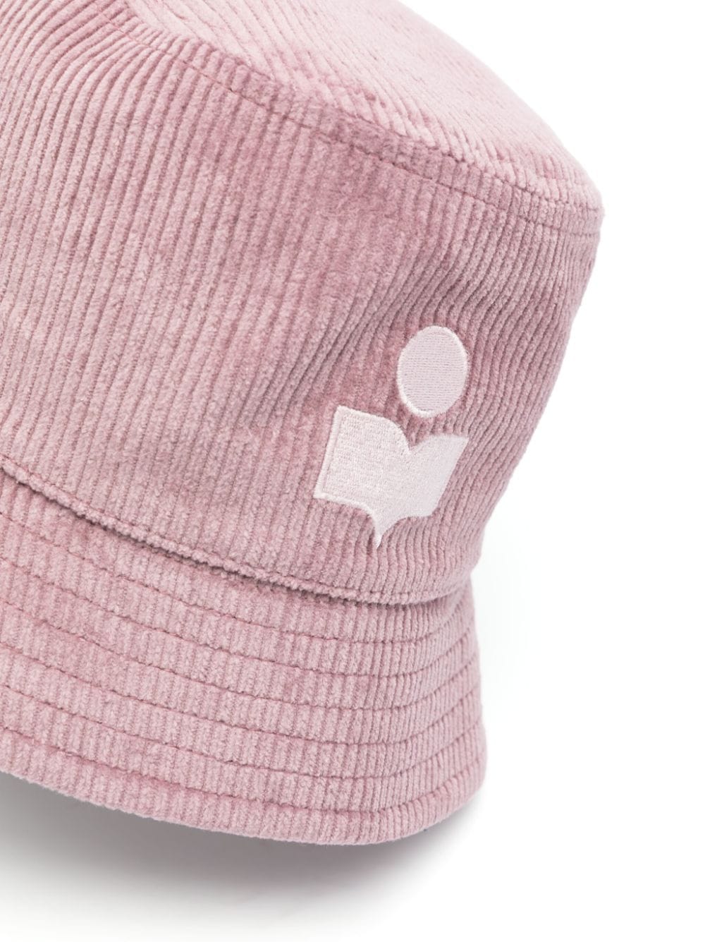 Shop Isabel Marant Logo-embroidered Corduroy Bucket Hat In Purple
