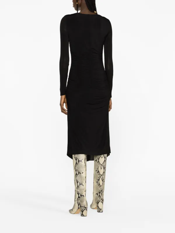 ISABEL MARANT Laly Ruched Jersey Dress | Black | FARFETCH OM ISABEL MARANT Laly Ruched Jersey Dress | Black | FARFETCH OM