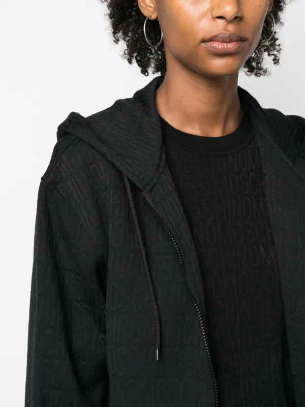 Womens black sales zip through hoodie