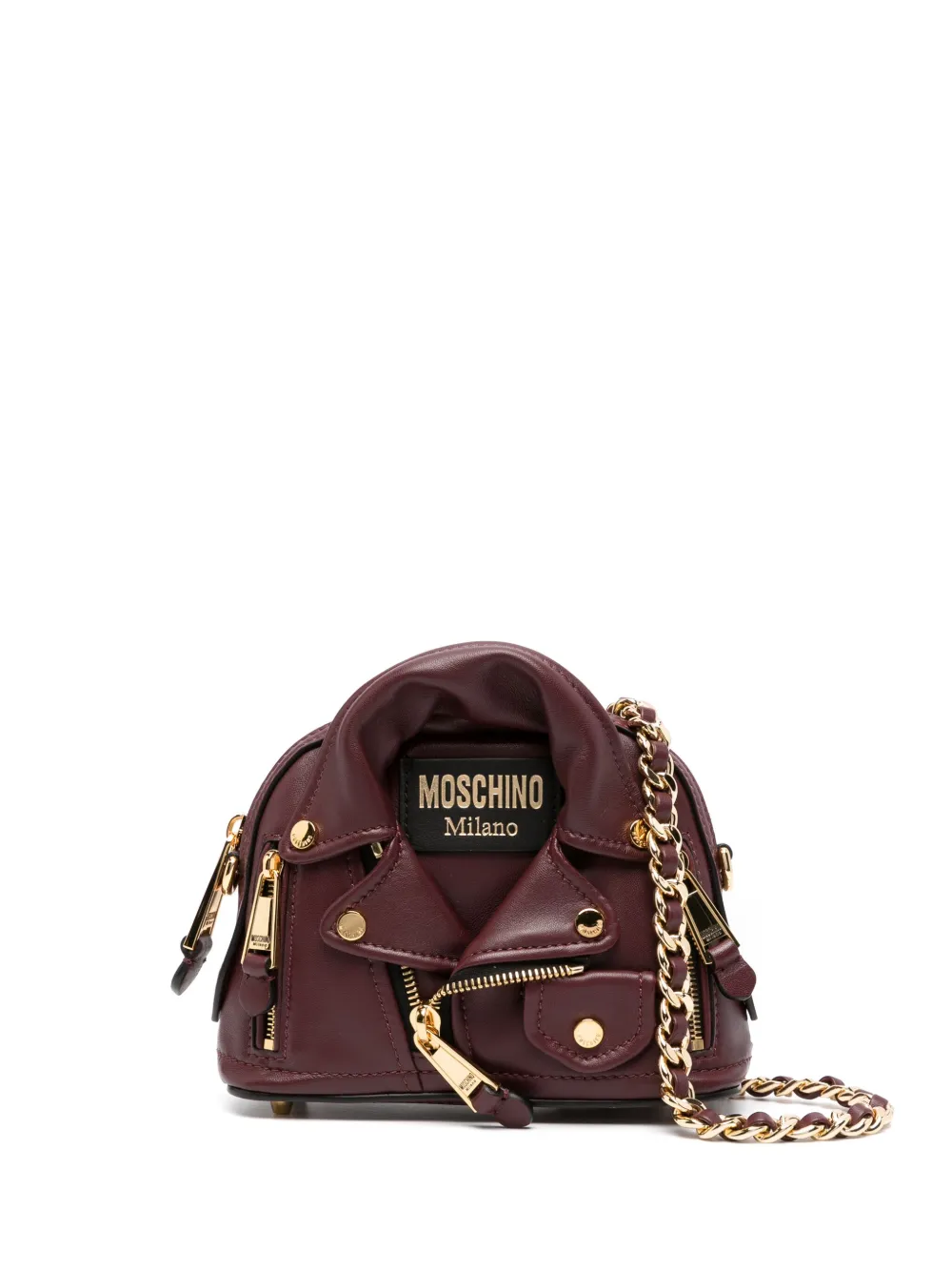Moschino Biker Leather Crossbody Bag Farfetch
