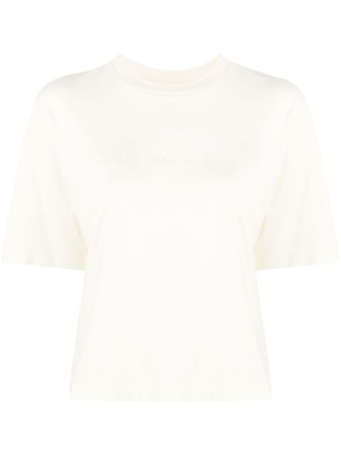 Off-White logo-embossed cotton T-shirt Women