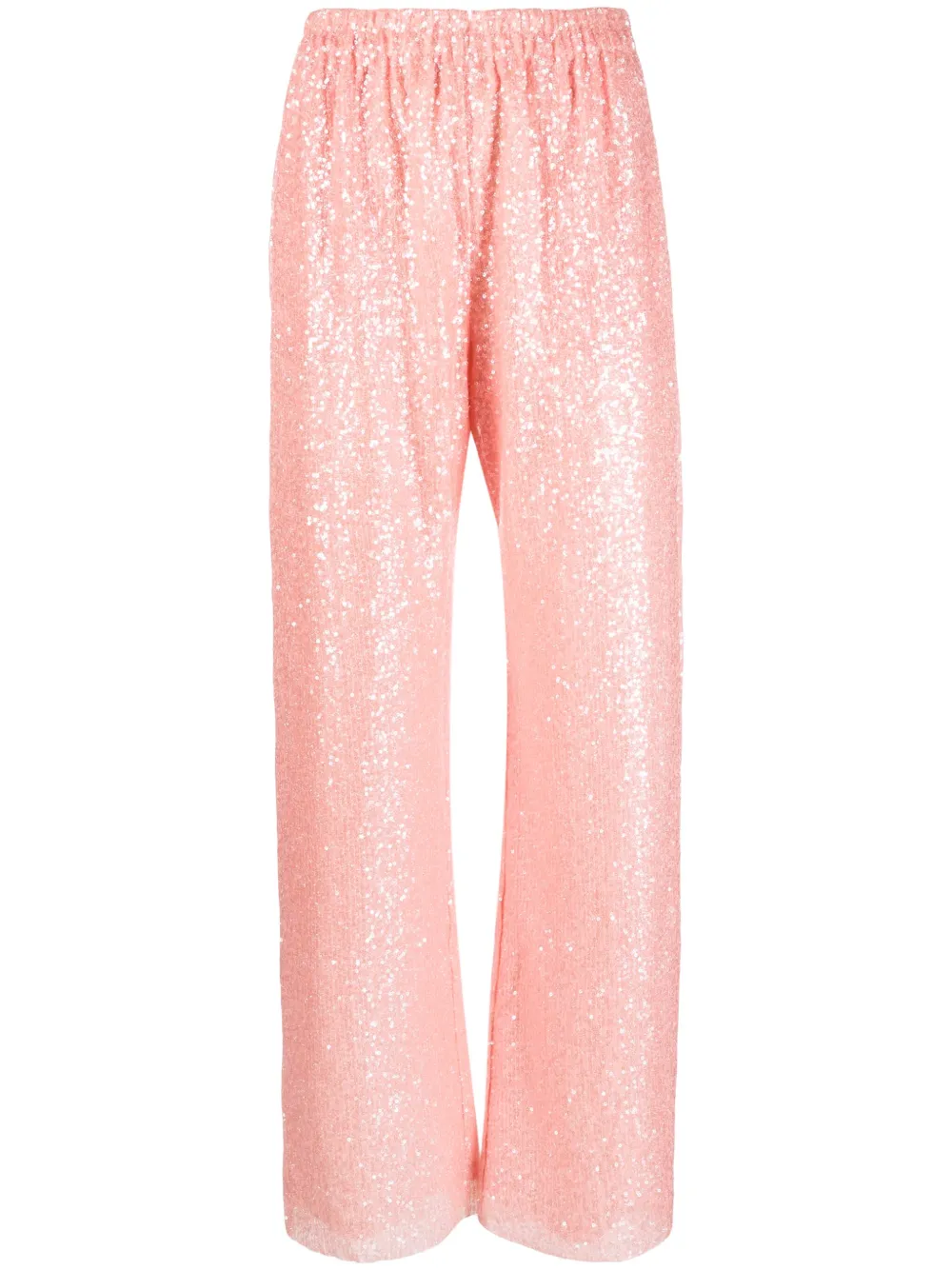 Shop Stine Goya Fatou Sequinned Straight-trousers In Pink