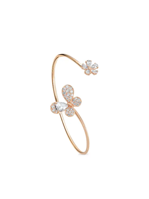 Bracelet jonc en or 18ct pavé de diamants - David Morris - Modalova