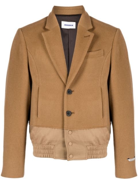 layered-effect single-breasted blazer