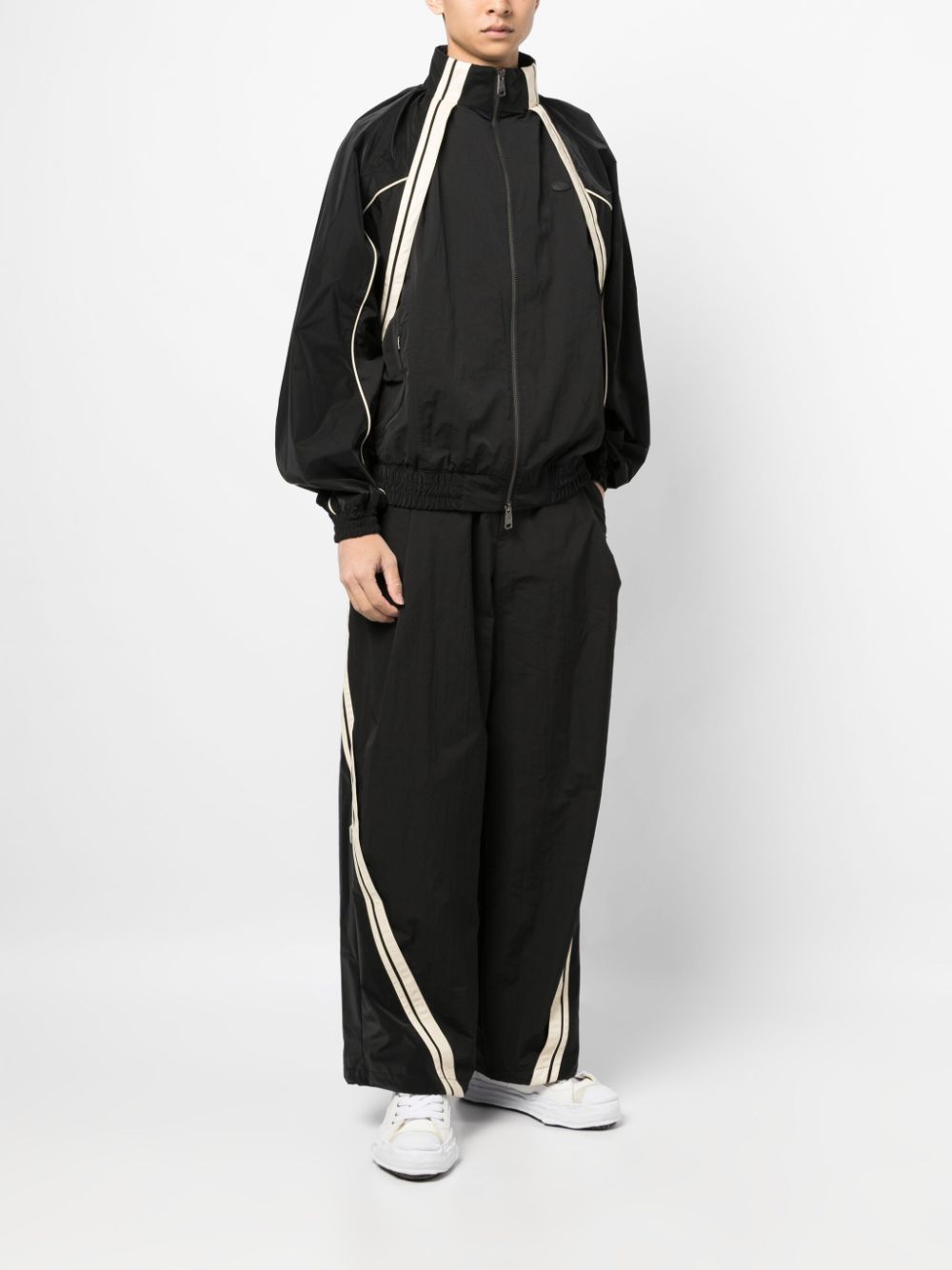 Ader Error stripe-detail wide-leg Track Trousers - Farfetch