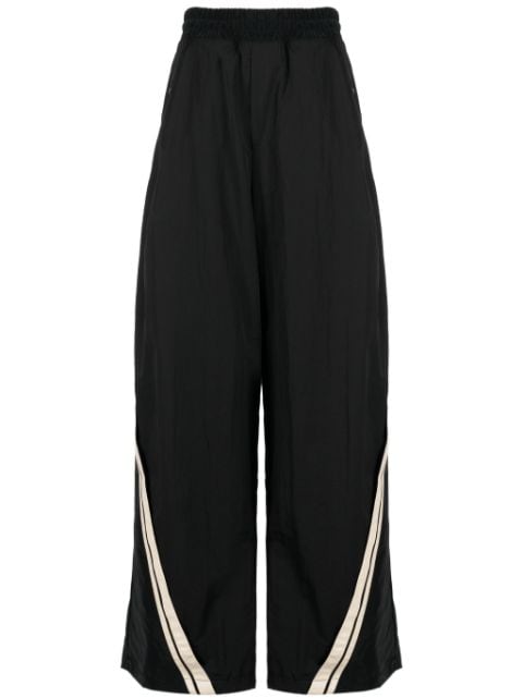 stripe-detail wide-leg track trousers