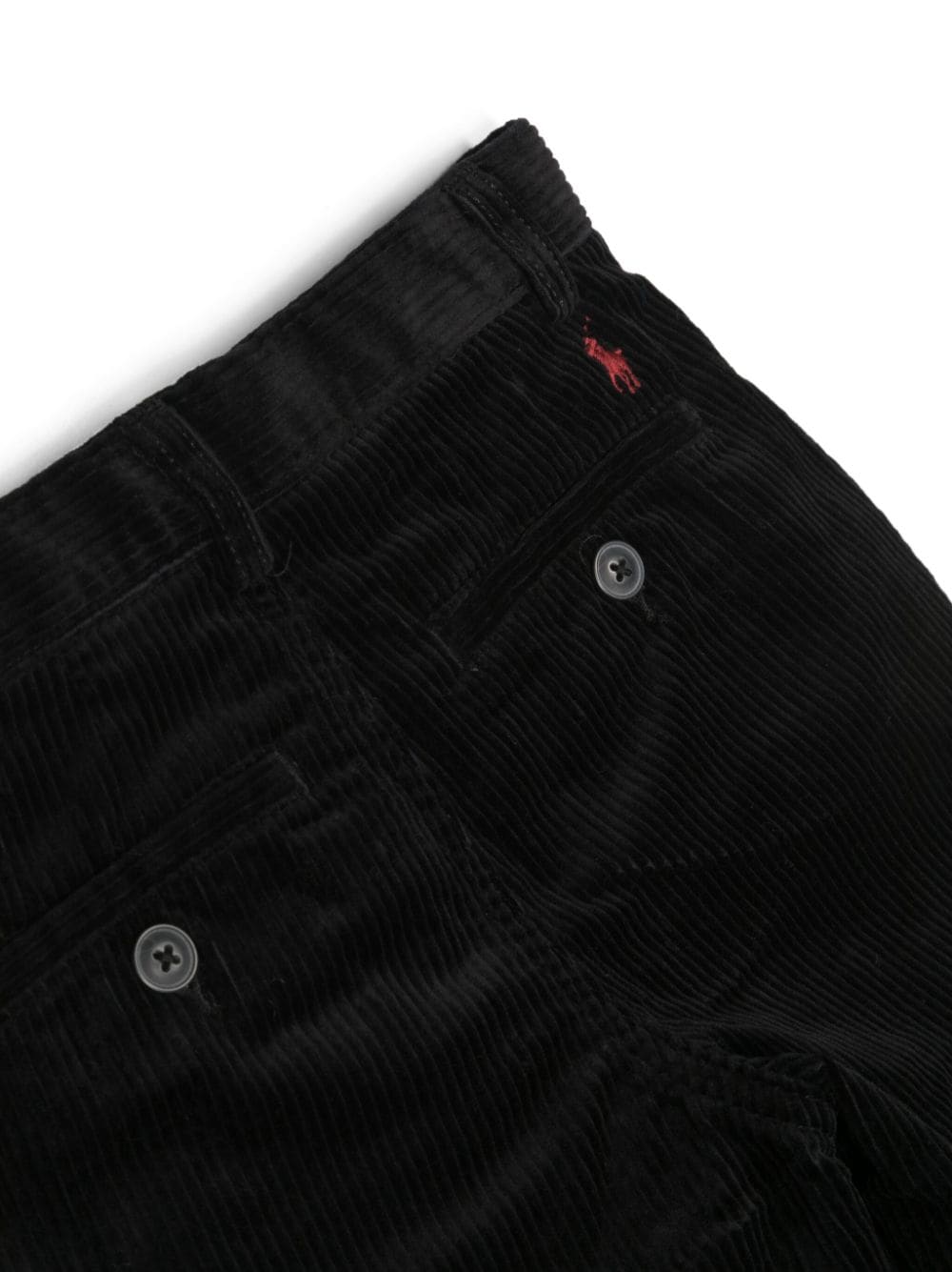 Shop Ralph Lauren Corduroy Straight-leg Trousers In Black