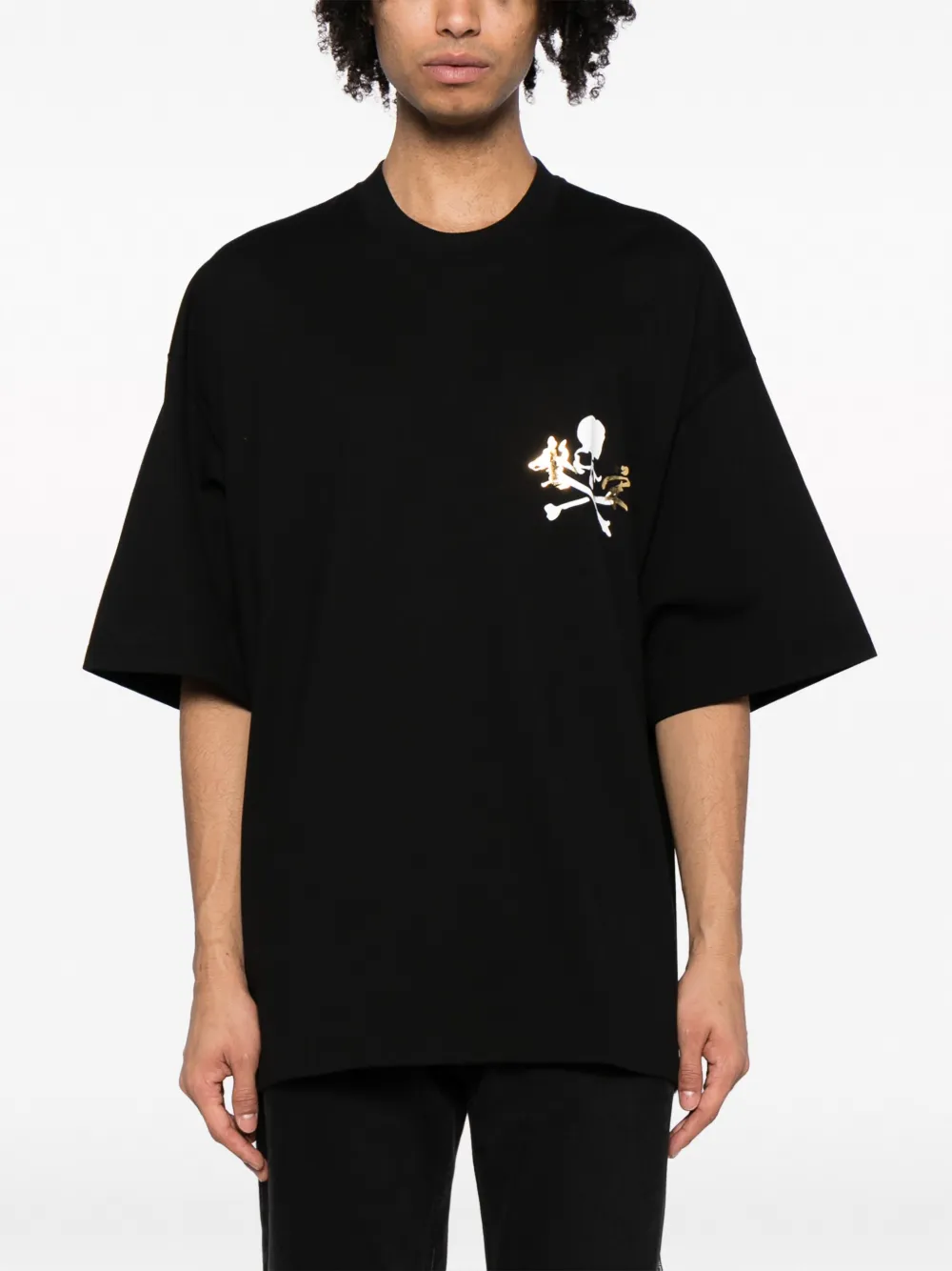 Mastermind Japan T-shirt met doodskopprint Zwart