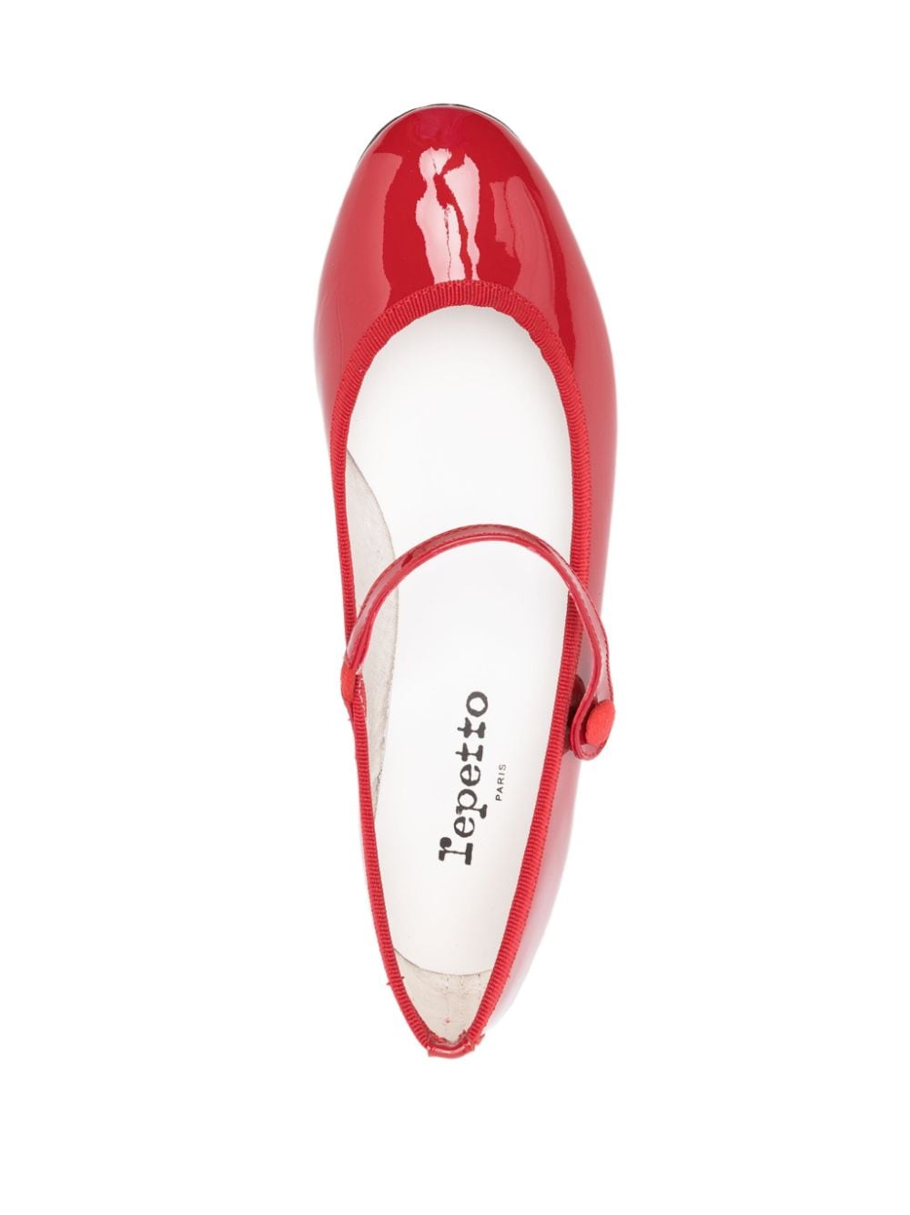 Shop Repetto Lio Mary Jane 35mm Leather Pumps In Red