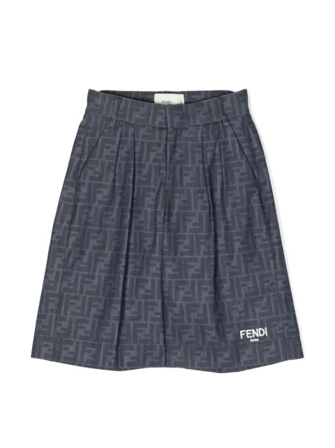 Fendi Kids FF logo-print cotton shorts